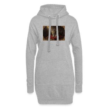 Pose du chat royal dans un cadre baroque - Sweat-shirt à capuche long Femme - gris chiné - Devant