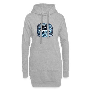 Pucked Up Graffiti Hockey - Hoodie-Kleid - Grau meliert - Vorne