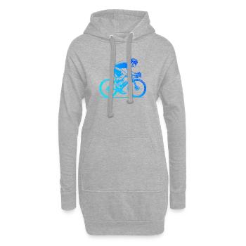 Conception de vélo de route compact pour vélo de route - Sweat-shirt à capuche long Femme - gris chiné - Devant