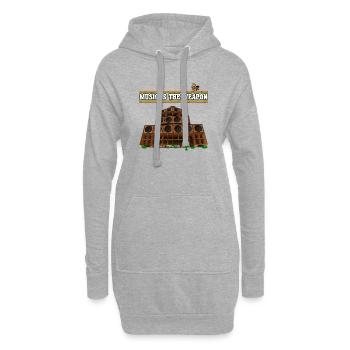 Dub Reggae Music - Hoodie-Kleid - Grau meliert - Vorne