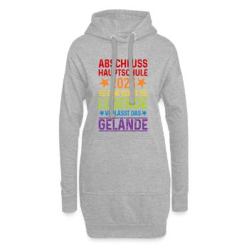 Abschluss 2026 Hauptschule Legende Gelände - Hoodie-Kleid - Grau meliert - Vorne