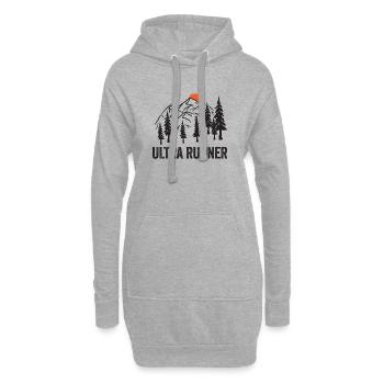 Coureur d’ultra - Sweat-shirt à capuche long Femme - gris chiné - Devant