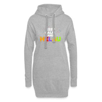 KEEP CALM AND HELAU! KARNEVAL FASCHING weiß - Hoodie-Kleid - Grau meliert - Vorne
