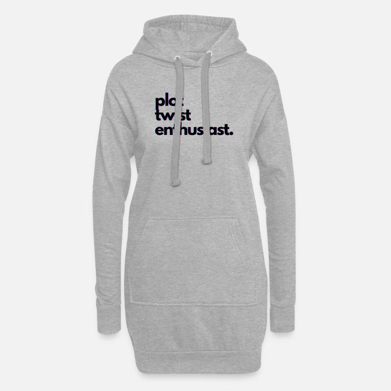 Plot_twist_enthusiast - Hoodie-Kleid - Grau meliert