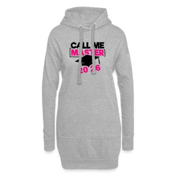 Abschluss Promotion Master Sponsion 2026 - Hoodie-Kleid - Grau meliert - Vorne