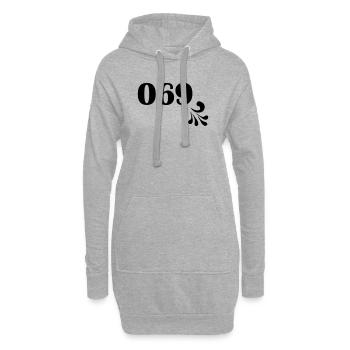 Frankfurt 069 Design by Bembeltown für Frankfurter - Hoodie-Kleid - Grau meliert - Vorne