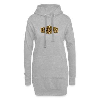 BERLIN baroque avec crâne - Sweat-shirt à capuche long Femme - gris chiné - Devant