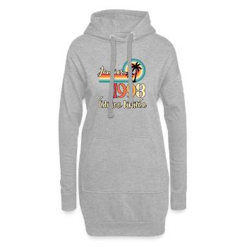 Janvier 1993 – Édition limitée rétro - Sweat-shirt à capuche long Femme - gris chiné - Devant
