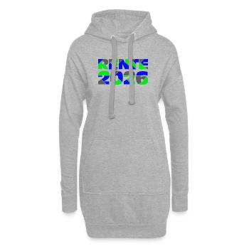 Rente 2026 - Sweat-shirt à capuche long Femme - gris chiné - Devant