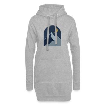 Midnight Mountain Serenity - Hoodie-Kleid - Grau meliert - Vorne
