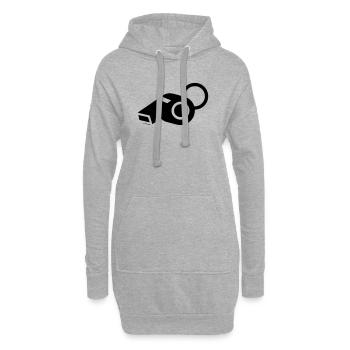 Entraîneur arbitre de sifflet - Sweat-shirt à capuche long Femme - gris chiné - Devant