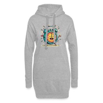 Sonnenwecker Jubelbild - Hoodie-Kleid - Grau meliert - Vorne