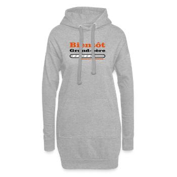 bientôt grand père  - Sweat-shirt à capuche long Femme - gris chiné - Devant