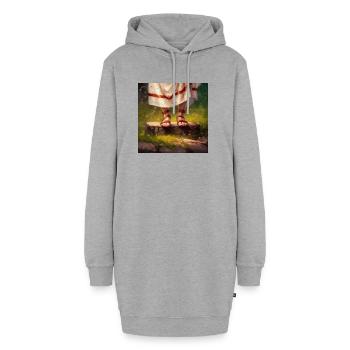 Sommersockel - Hoodie-Kleid - Grau meliert - Vorne