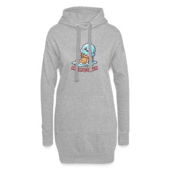 Effondrement total - Dessert triste et drôle - Sweat-shirt à capuche long Femme - gris chiné - Devant