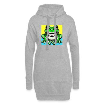 Frosch - Hoodie-Kleid - Grau meliert - Vorne