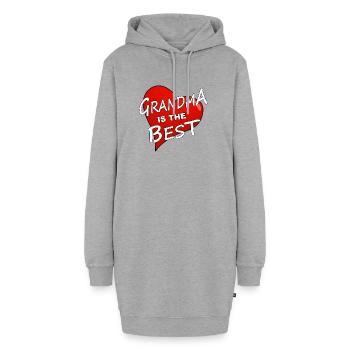 GRANDMA IS THE BEST - Hoodie-Kleid - Grau meliert - Vorne