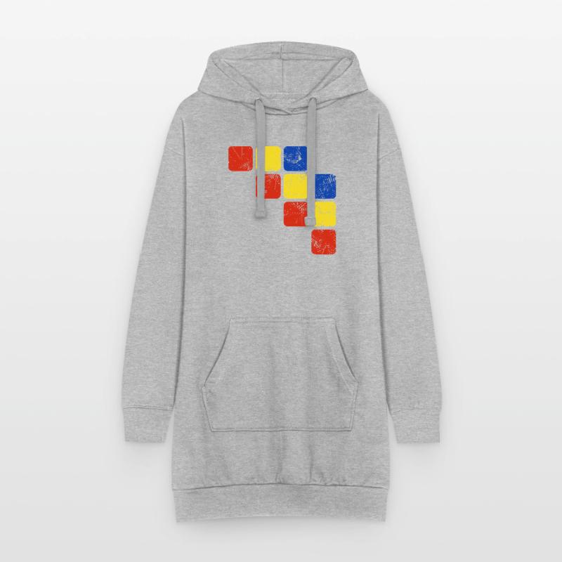 Colors Ornament Pattern - Basic Colors Hoodie Dress
