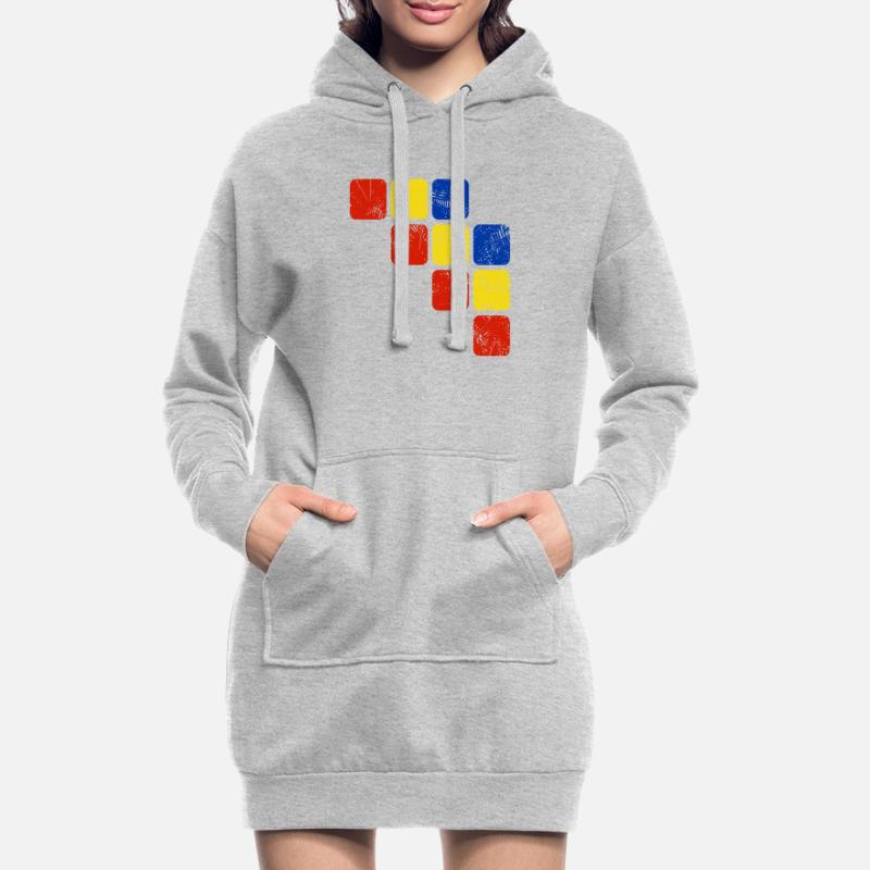 Colors Ornament Pattern - Basic Colors Hoodie Dress