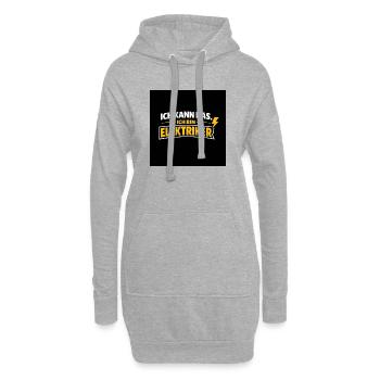 Ich kann das. Ich bin Elektriker - Hoodie-Kleid - Grau meliert - Vorne