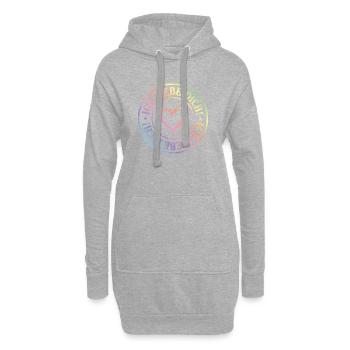 Je t’aime, mon cœur - Sweat-shirt à capuche long Femme - gris chiné - Devant
