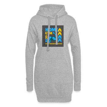 Salle de sport à domicile Sans abonnement obligatoire T-shirt - Sweat-shirt à capuche long Femme - gris chiné - Devant