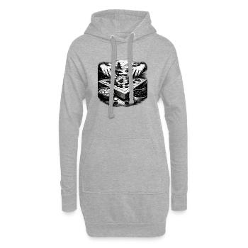 Go Jeu de société – Illustration de stratégie zen - Sweat-shirt à capuche long Femme - gris chiné - Devant