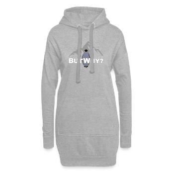 But Why? Pinguin Meme Motivation - Hoodie-Kleid - Grau meliert - Vorne