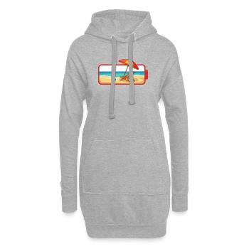 Sommer-Strandschirmstuhl - Hoodie-Kleid - Grau meliert - Vorne