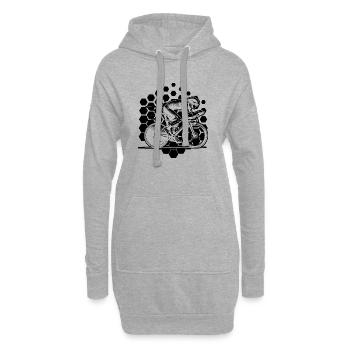 Illustrations de vélo de route pour votre tenue - Sweat-shirt à capuche long Femme - gris chiné - Devant