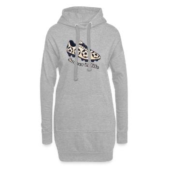 Fußball – Soccer ist Leben Design - Hoodie-Kleid - Grau meliert - Vorne