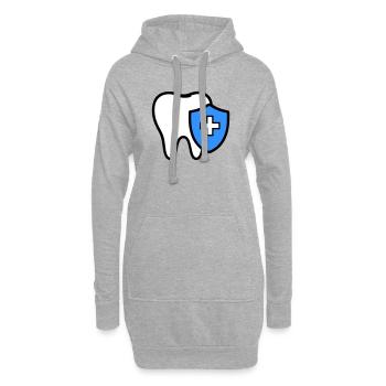 Zahn Symbol Zahnarzt - Hoodie-Kleid - Grau meliert - Vorne