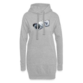 Sicherheitskamera Überwachung Kamera - Hoodie-Kleid - Grau meliert - Vorne