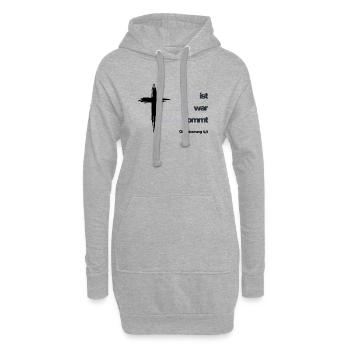 Apocalypse 1:4 (CELUI QUI EST/ÉTAIT/VÉN9 - Sweat-shirt à capuche long Femme - gris chiné - Devant