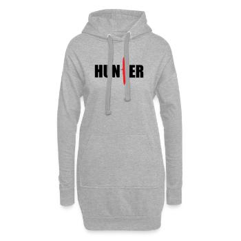 Wildjäger – Jagd - Hoodie-Kleid - Grau meliert - Vorne