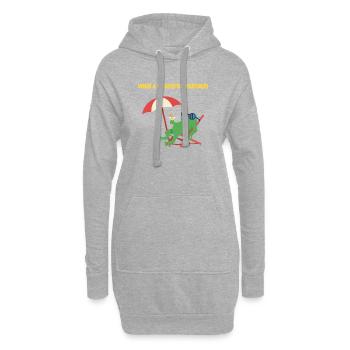 Juste un temps formidable ! - Sweat-shirt à capuche long Femme - gris chiné - Devant