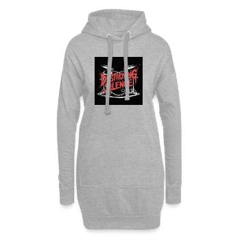 Destroying Silence Drum Graffiti - Hoodie-Kleid - Grau meliert - Vorne