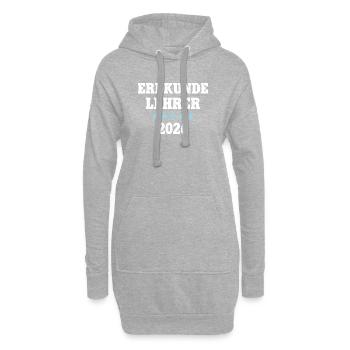Professeur de géographie 2026 Études professionnelles Formation des enseignants Géo - Sweat-shirt à capuche long Femme - gris chiné - Devant