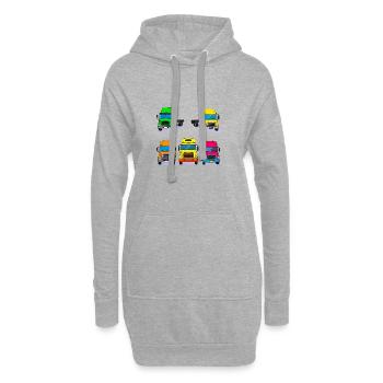 Lebendige Trucken-Sammlung - Hoodie-Kleid - Grau meliert - Vorne