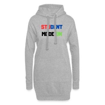 Étudiant drôle – Mode Étudiant ACTIVÉ - Sweat-shirt à capuche long Femme - gris chiné - Devant