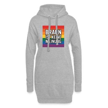 Braun ist keine Meinung - Antifa Tee - Hoodie-Kleid - Grau meliert - Vorne