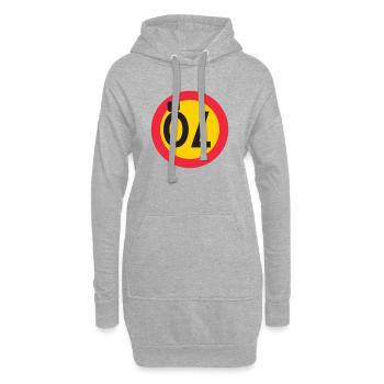 70 Biere - Hoodie-Kleid - Grau meliert - Vorne