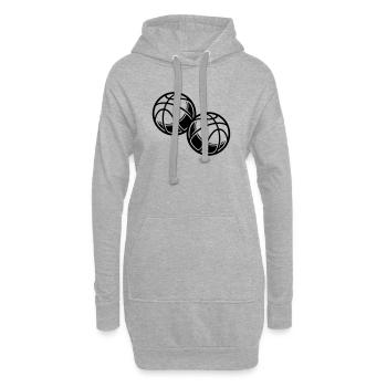 Basketball Symbol Team - Hoodie-Kleid - Grau meliert - Vorne