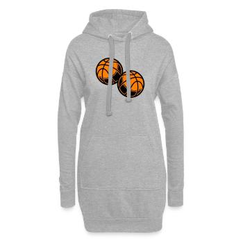 Basketball Symbol Team - Hoodie-Kleid - Grau meliert - Vorne