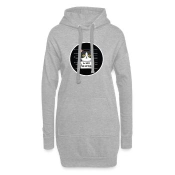 Böses Cattitude-Katzen-Polizeifoto - Hoodie-Kleid - Grau meliert - Vorne