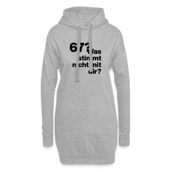  67?? SIX SEVEN! WAS STIMMT NICHT MIT DIR?! GEIL - Hoodie-Kleid - Grau meliert - Vorne