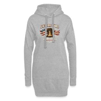 Freedom Rings 250-jähriges Amerika-Jubiläum - Hoodie-Kleid - Grau meliert - Vorne
