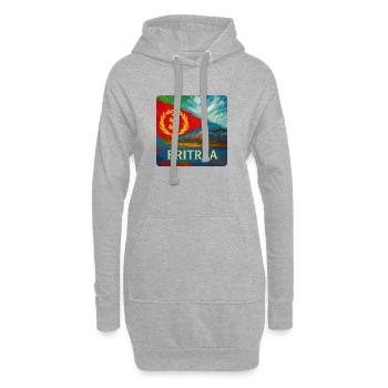 Eritrea Reise Design - Hoodie-Kleid - Grau meliert - Vorne