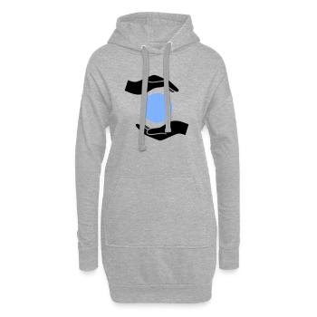 Monde de la Balle de Protection des Mains - Sweat-shirt à capuche long Femme - gris chiné - Devant