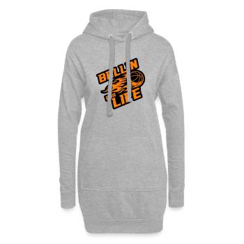 Basketball Ballin : Diction - Sweat-shirt à capuche long Femme - gris chiné - Devant